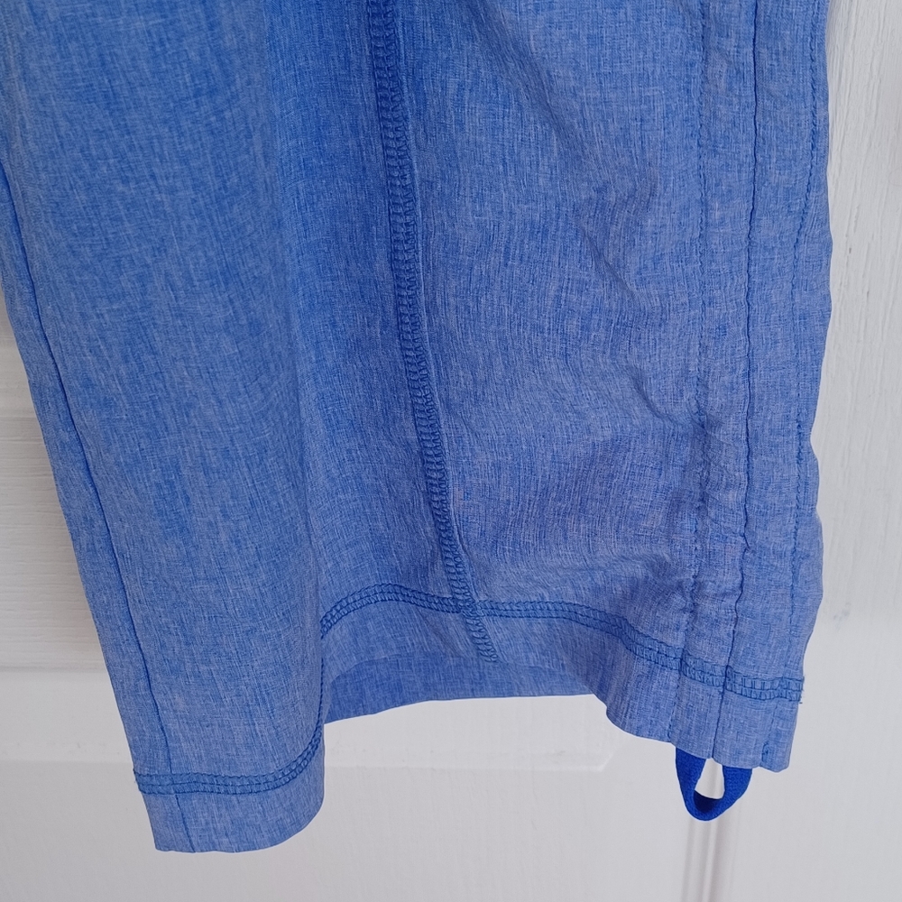 ATHLETA ALLEGRO CAPRI PANTS W/CINCHABLE LEGS SIZE 8 STYLE #405068 HEATHER BLUE - Picture 5 of 16